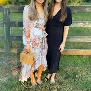 Charlotte Russe Floral Wrap Dress Small